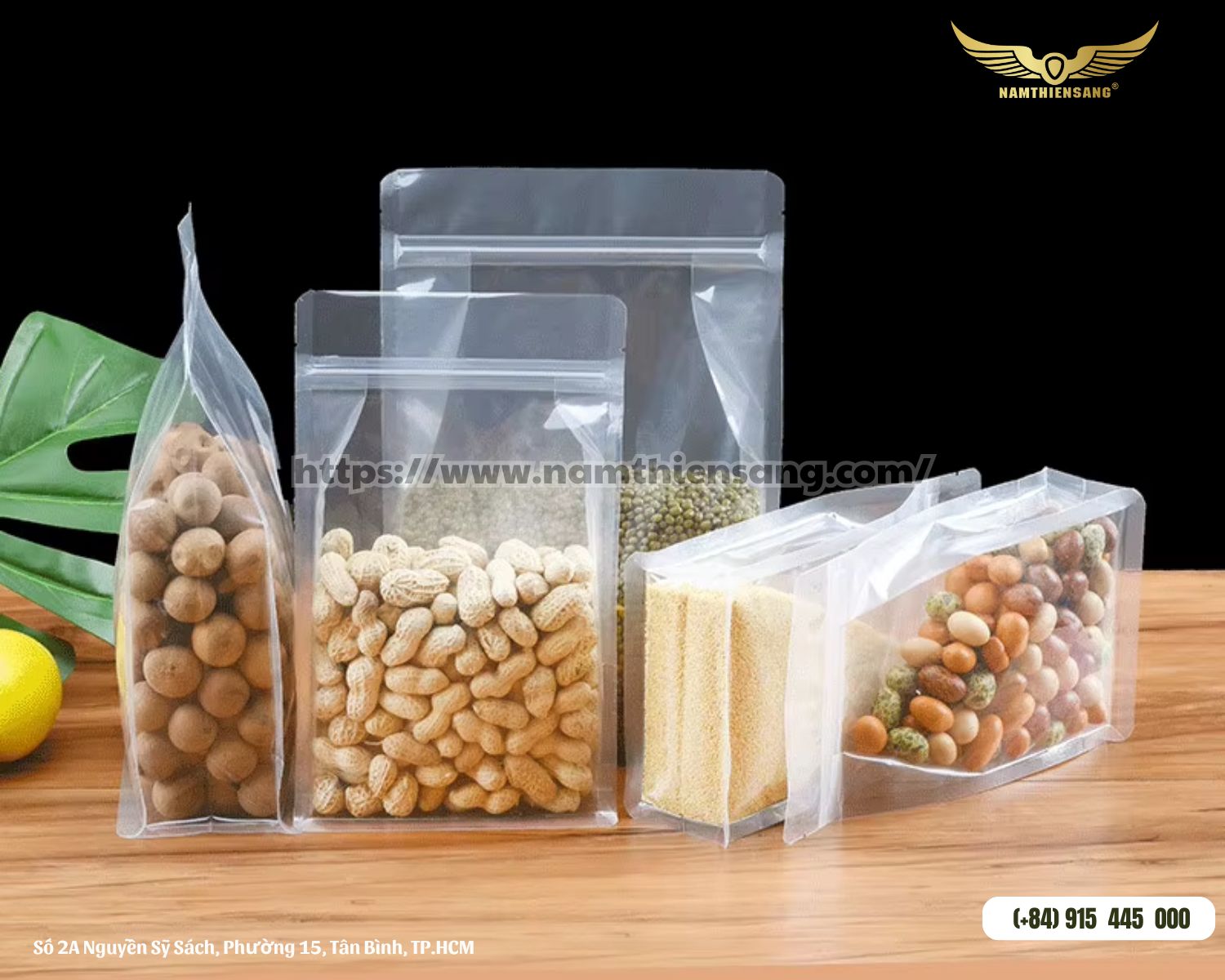 Túi zip khóa kéo đáy đứng